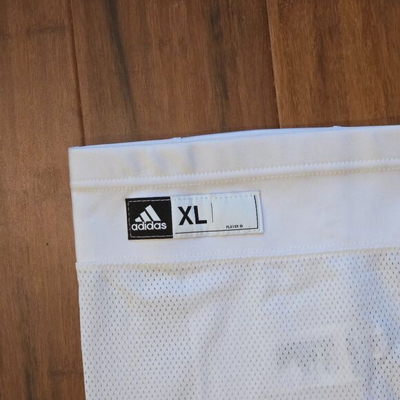 Adidas NHL Team Issued Hockey Game Socks Men's XL New Jersey Devils Away Uniform - Picture 3 of 4